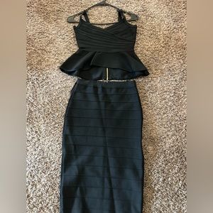 black bandage skirt set🖤